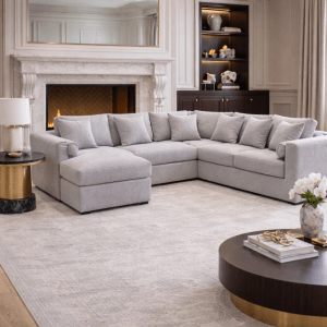 The Alex Range u shaped sofa in a modern living room