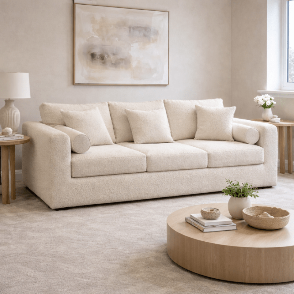 The Alex Range 3 seater in a modern living room