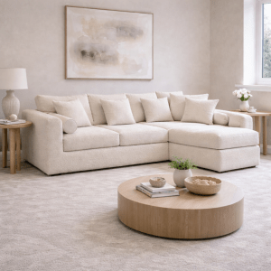 The Alex Range coner sofa in a modern living room