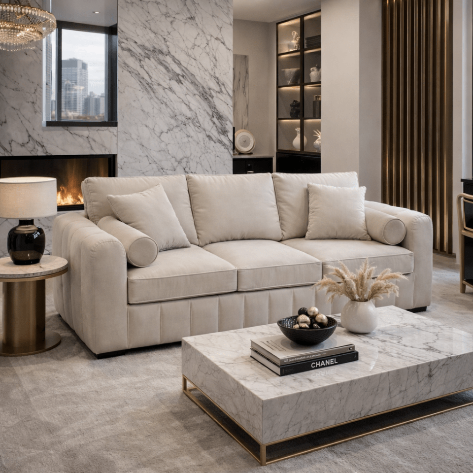 The Sienna Range 3 seater in a modern living room