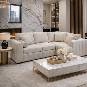 The Sienna Range corner sofa in a modern living room