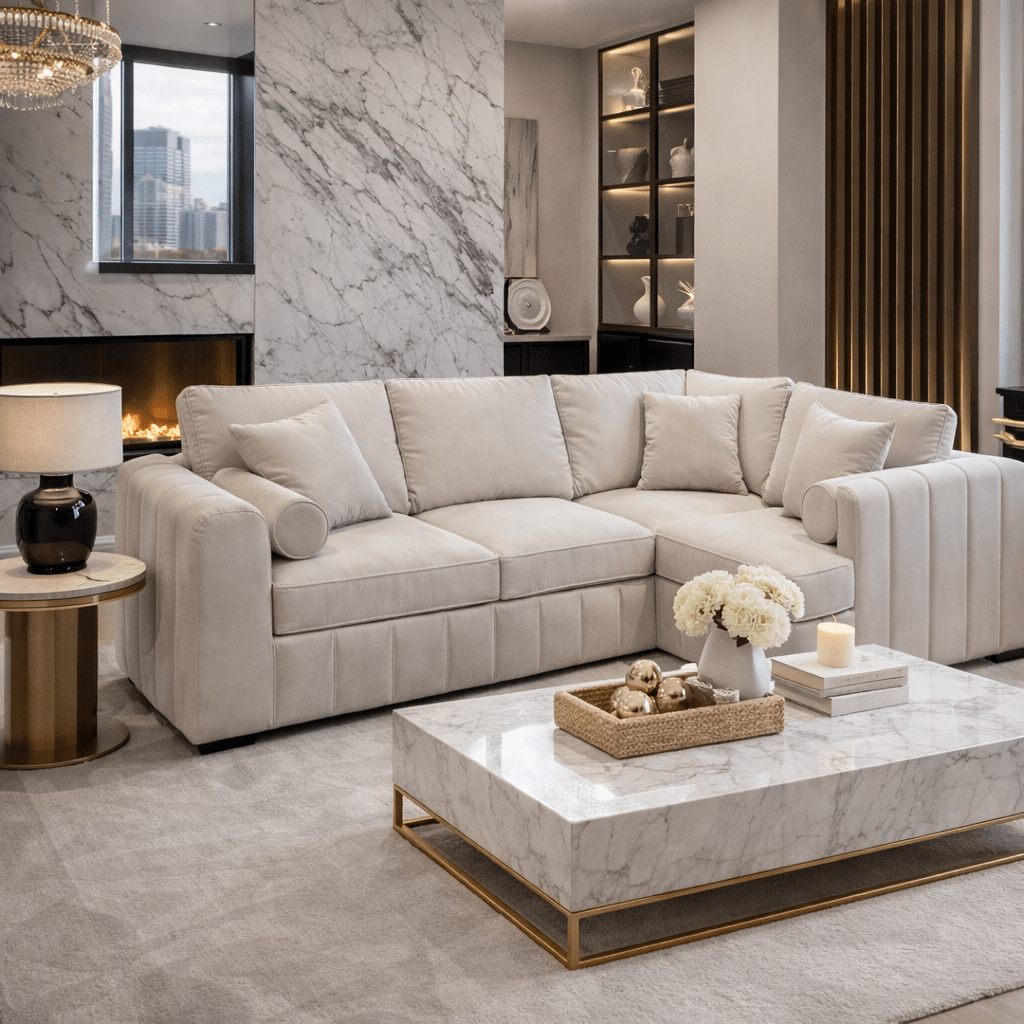 The Sienna Range corner sofa in a modern living room