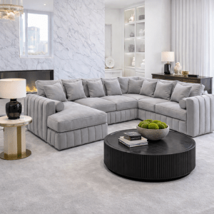 The Sienna Range u shaped sofa in a modern living room
