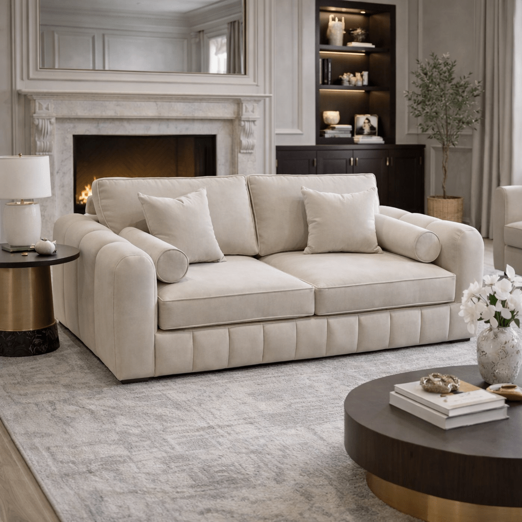 The Simms Range 2 seater in a modern living room