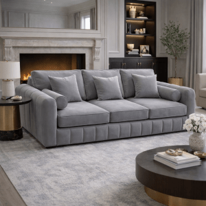 The Simms Range 3 seater in a modern living room