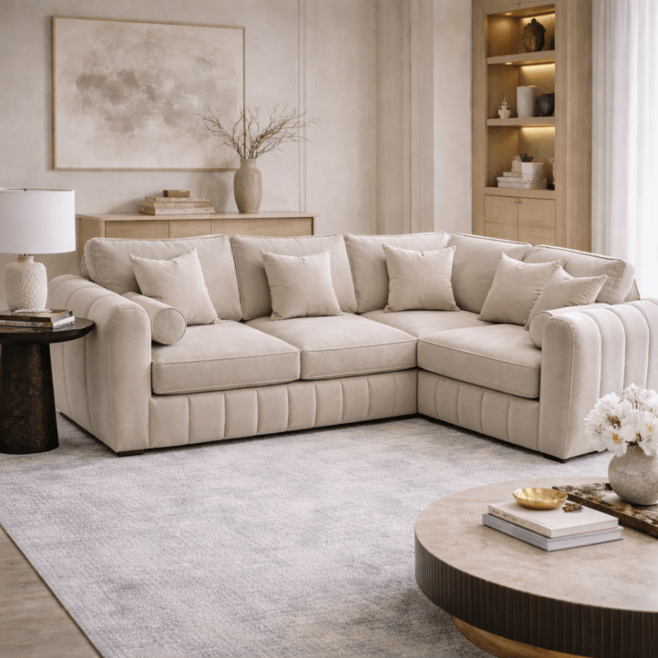 The Simms Range corner sofa in a modern living room