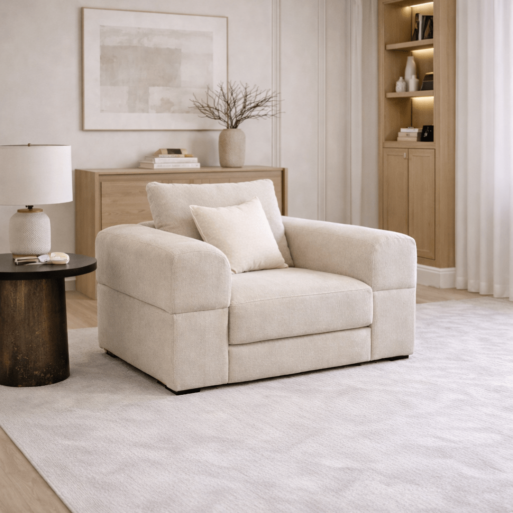 The Cloud range arm chair in a modern living room