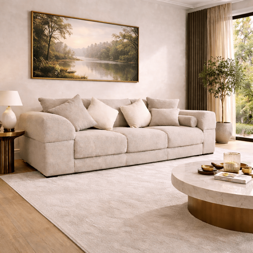 The Cloud range 3 seater in a modern living room